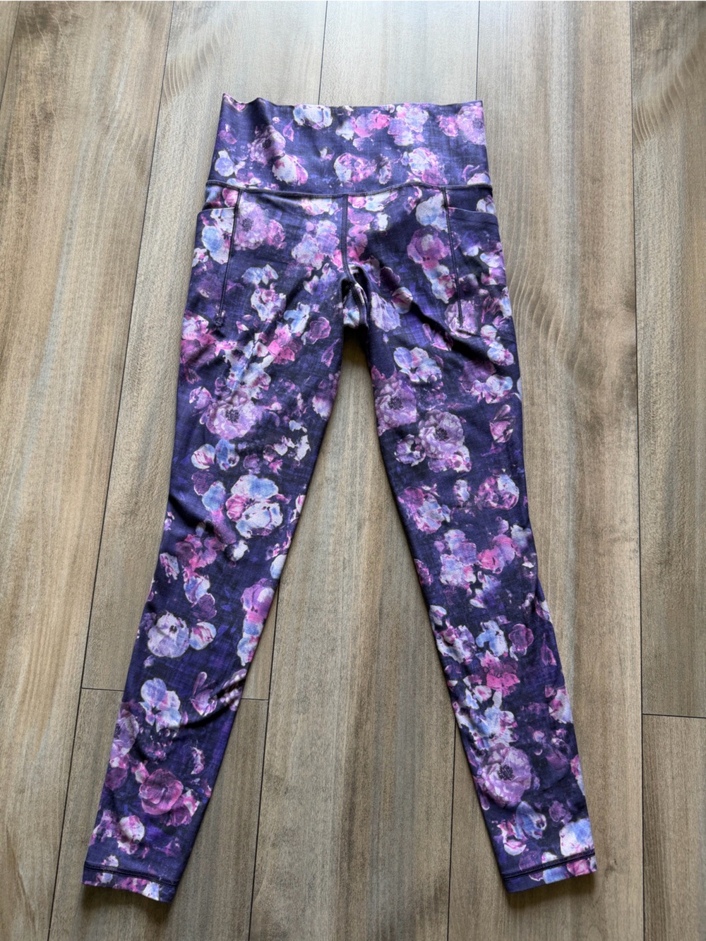 Athleta Purple Floral High-Waist Leggings